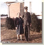 Myrtie Mundy and Gary Hunt (back from Korea) shortly before Grandma died