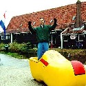 *Kickin* it in Amsterdam, Holland, where they make those famous wooden shoes.  I have some other pictures from the infamous Red Light District in Amsterdam, but I'm not sure it would be decent to put them on my homepage!