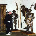 Me trying to look cool with the armor guys at a cool castle in Germany