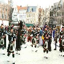 Bag Pipe group in Bruugge, Belgium.  Man, it was really cold that day!