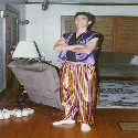Me as Aladdin for the Junior Class Homecoming Float at Flint Central High School.  Our Float (Junior Class) came in first place, but it was sooooo COLD wearing that outfit in October on the float!!!