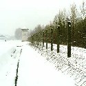 A watchtower at the Concentration Camp *Museum* in Dachau, Germany