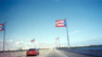 Bridge in PR with USA an PR flags