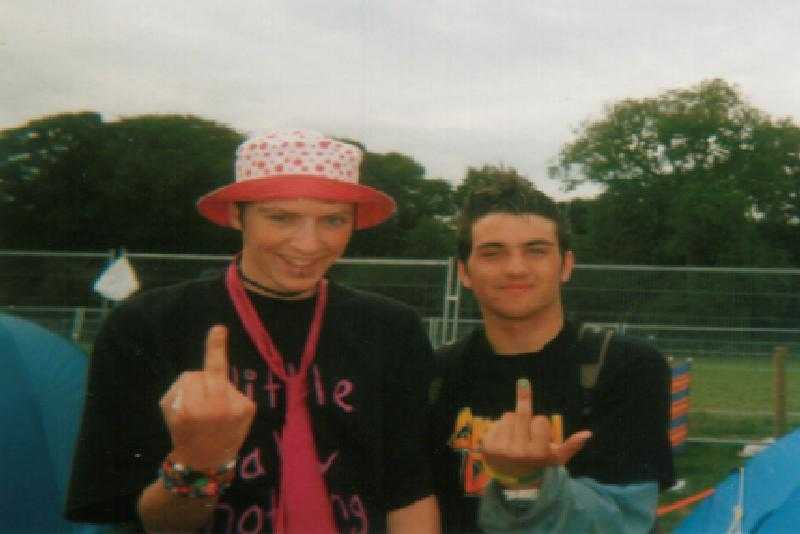 again, me last year at the festival.with john! who didn't want to be included on this photo....and, my left eye is ok..it's just fucked up pixels!