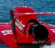 Tail assembly and exhaust funnel of the "Miss Budweiser".