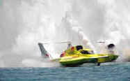 the U-8 turning hard.