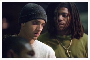 Jimmy (Eminem) with buddy Future (Mekhi Phifer)