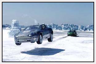 James Bond's Aston Martin takes to the air in the CLASSY Ice Chase