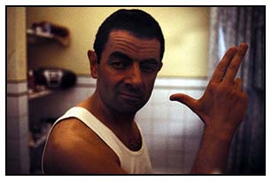 Johnny English (Rowan Atkinson) always prepared
