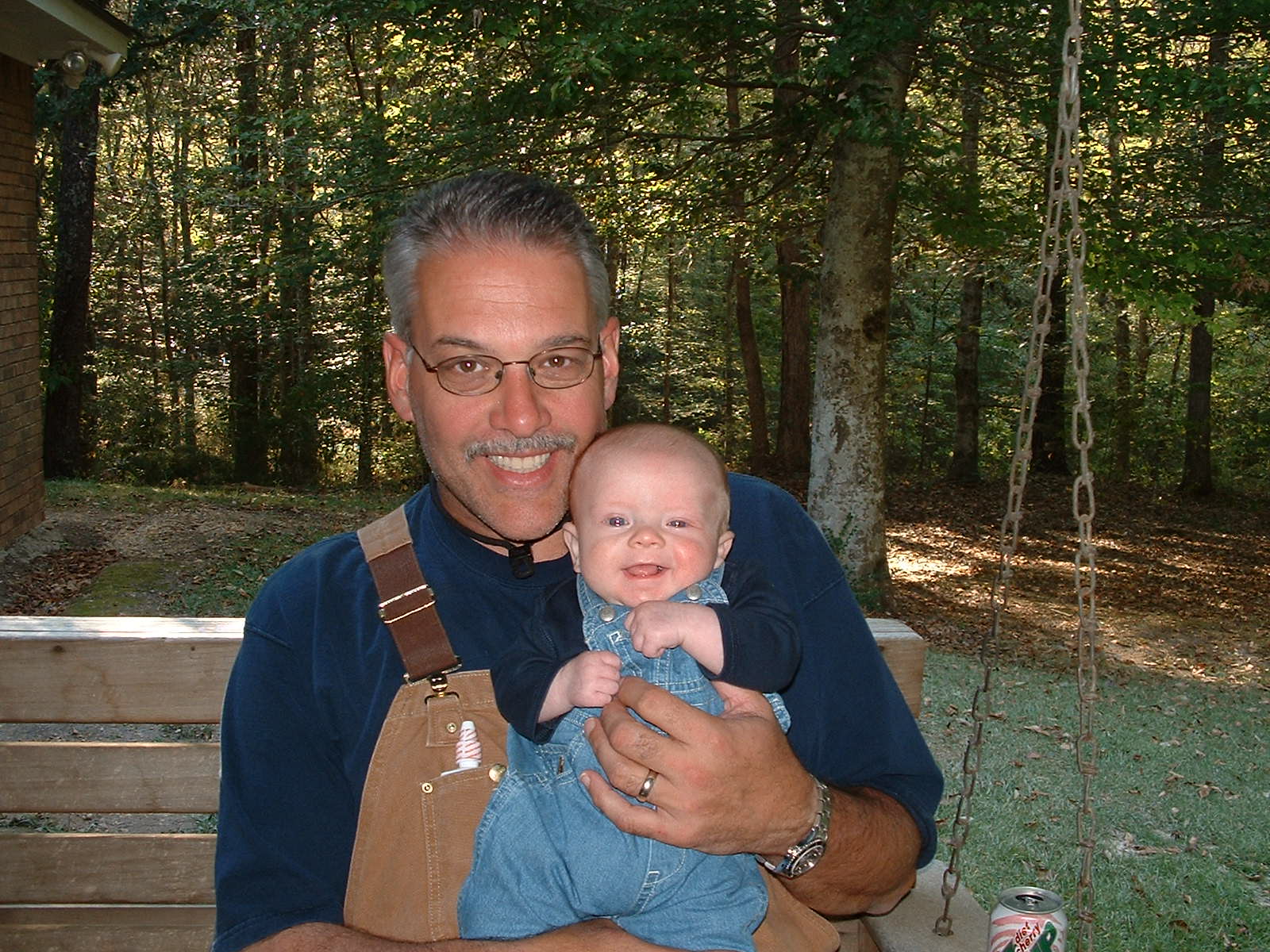 John Paul and Pa-paw laughing at their own private joke....