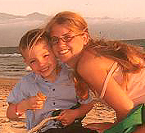 Author, Shannon, with son Caleb in 2004