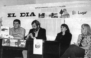 Juan Jos� Vendramin, Osvaldo F�brega, Liliana S�nchez P�rfido y Nilda Fern�ndez Uliana durante la presentaci�n del Museo