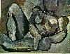 Nu couch�e. Paris. 1908. 27 x 21 cm. Gouache on wood. Marina Picasso Collection. 