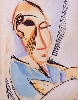 T�te d'�tudiant m�dical. Paris. June/1907. 60.3 x 47 cm. Gouache & watercolor on paper. Museum of Modern Art, NYC. 