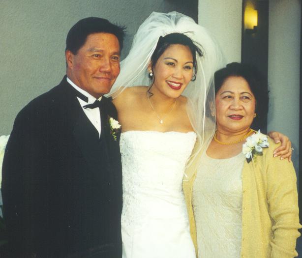 Dad, Lynn and Mom on Lynn's wedding day!
