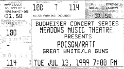 Concert Ticket From the Show