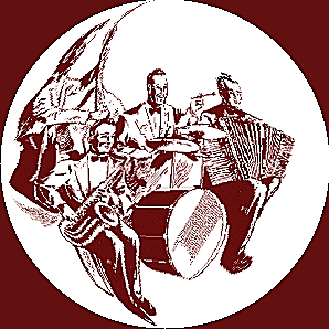 Banda de jazz, seg�n dise�o de algunas car�tulas de discos 78