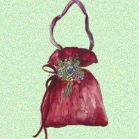Red Drawstring Purse