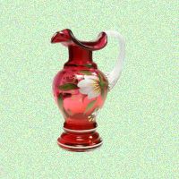 Cranberry Pitcher Vase
