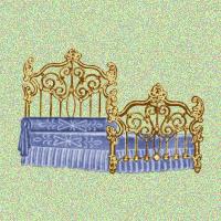 gold bedstead bed