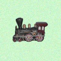 Steam Engine Train wih Burgundy Cab