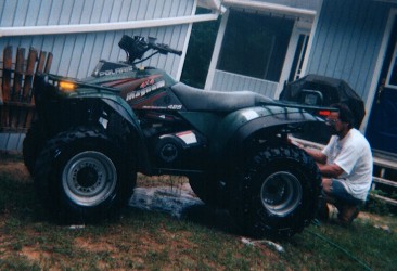 Dale Washing His Polaris 425