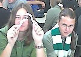 Katie and Kayla at lunch...