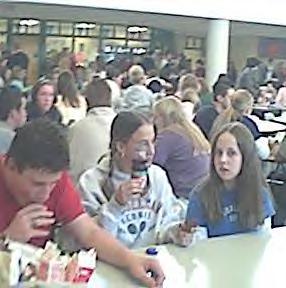 Mike, Meghan, and Hannah at lunch.