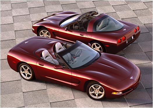 50th Anniversary Corvette Coupe and Convertible