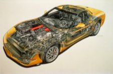 Yellow Ghost Coupe Corvette
