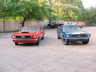 front view of both cars