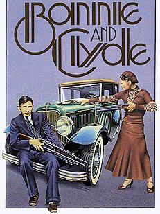 Bonnie and Clyde poster taken from a photograph of the couple