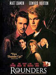 Edward Norton, Matt Damon, John Malkovitch, John Turturro, Melina Kanakaredes in Rounders.