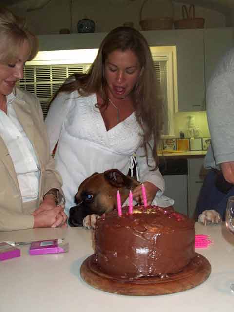 The Birthday Girl with Her Puppy Dog