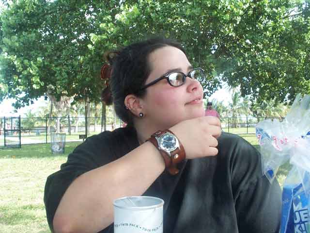 Miss Michelle showing off her fabulous "new" watch