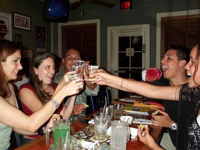 The first shot of the evening