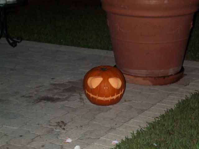 Jack Skellington on one of our pumpkins