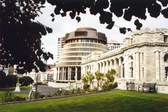 The "Beehive" in Wellington