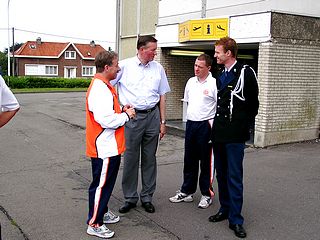 Goodby Netherlands delegation at Brussles Military Airport, click Thumb for enlargement