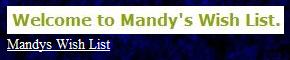 Mandy's Wish List