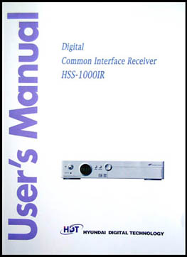 la copertina del manuale d'uso (vers. inglese)