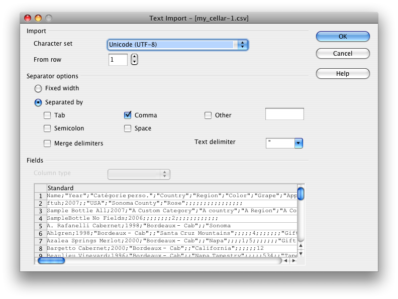 Original Open Office Screen when not modified