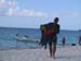 Greg returning from Scuba trip