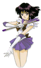 Tomoe Hotaru as the Sailor Saturn!