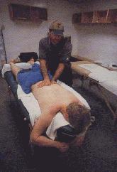 Niinimaa on the massage table