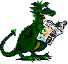 animated Newspaper- reading Dragon