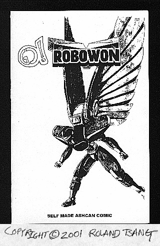 This is my first ashcan comic, without the preview pages of Aoll and Powf comic. The preview edition with the preview pages of Aoll and Powf comic looks about the same except for some text at the lower left indicating that there is preview pages of an Aoll and Powf comic.-12/9/01