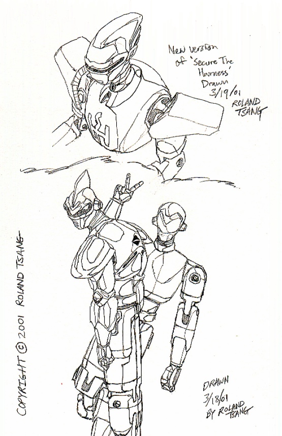 This is of a character I created, it is not a flyer but my most recent artwork.-3/20/01