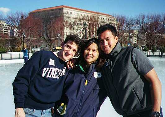 Skating at the Art Gallery, Washington DC, 12/2000
