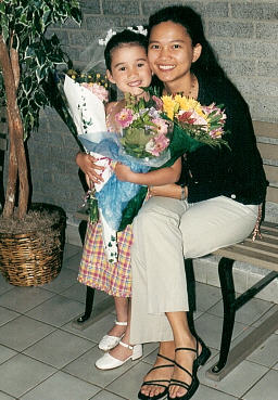 Rosie and Auntie Ying, Ballet Recital June 2000